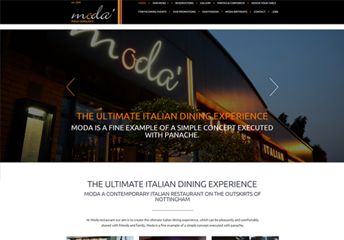 Moda Restaurant Website