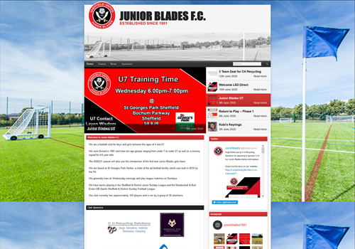 Junior Blades Website